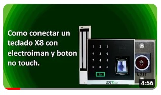 Video: Conexión control de acceso ZKTeco X8